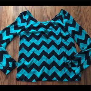 Charlotte Russe cross back long sleeve top